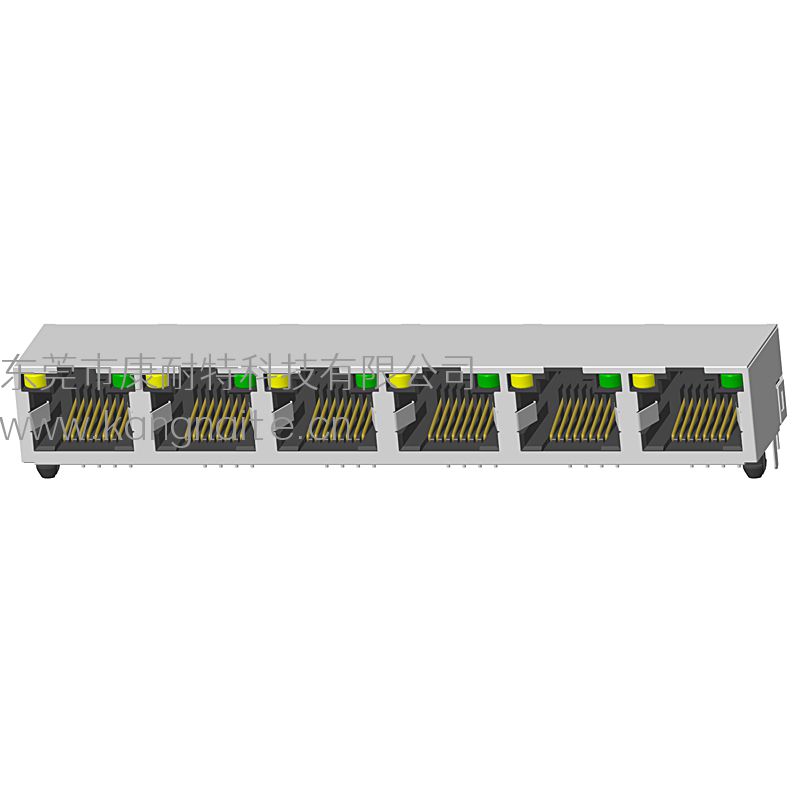 56帶屏蔽帶燈 1X6 8P8C